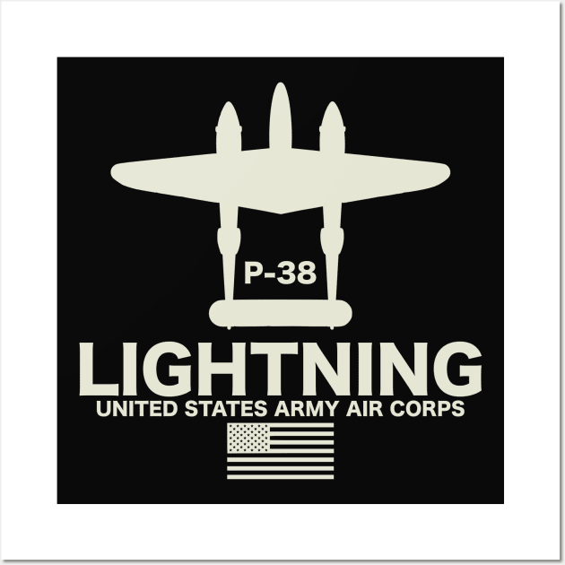 P-38 Lightning Wall Art by TCP